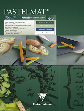 Pastelmat® Pads | Palette #5 – Dark Green, Light Green, White, Dark Blue