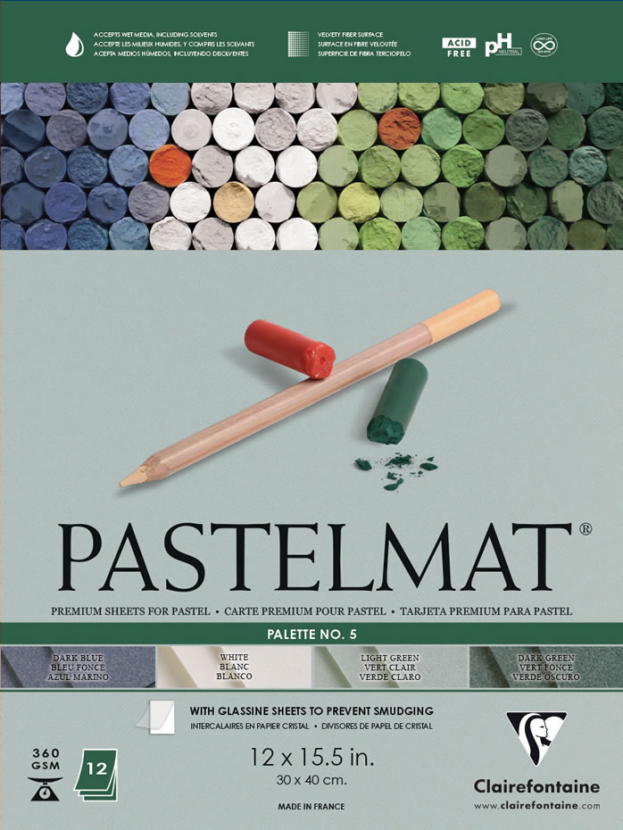 Pastelmat Pastel Paper Pad No.6 30 x 40cm Anthracite 12 Sheets - Artworx